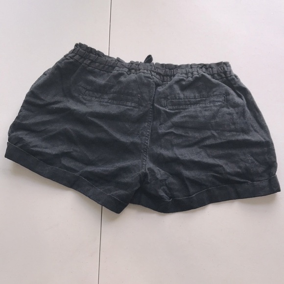 OLD Navy black linen blend tie front shorts size 0 - Picture 6 of 11